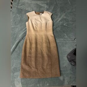 NWT Brooks Brothers 4 Petite camel ombré dress